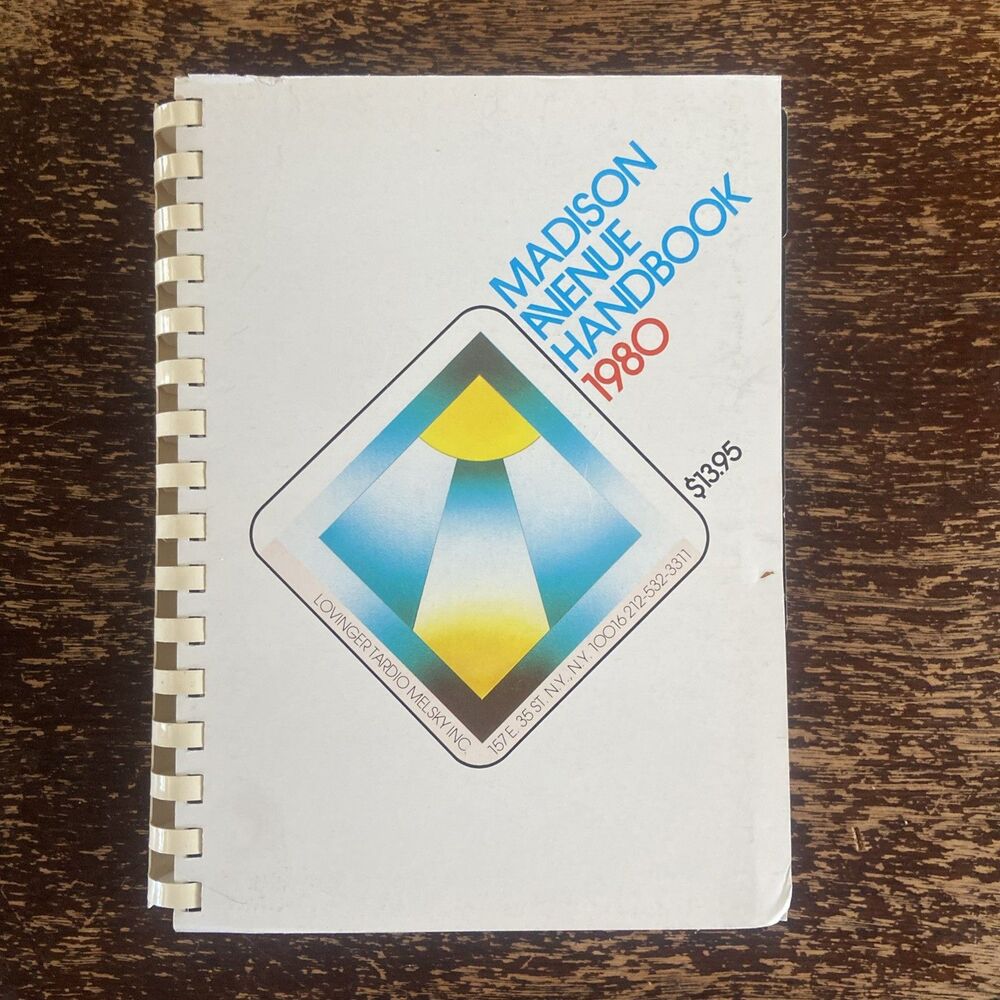Vintage 1980 Madison Avenue Handbook NYC New York City Spiral Guide Directory